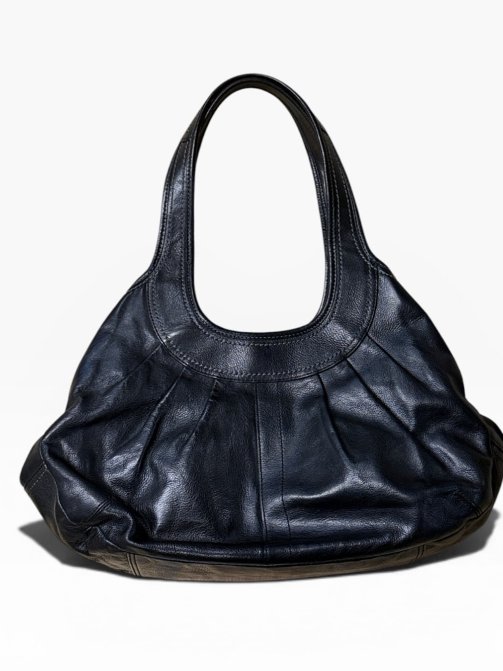 COACH Madison Pinnacle Black Leather Maggie Shoulder Bag 12248 - Picture 2 of 16